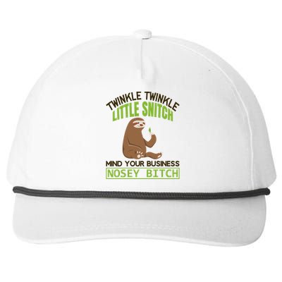 Twinkle Twinkle Little Snitch Mind Your Business Nosey Bitch Snapback Five-Panel Rope Hat