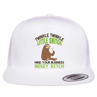 Twinkle Twinkle Little Snitch Mind Your Business Nosey Bitch Flat Bill Trucker Hat