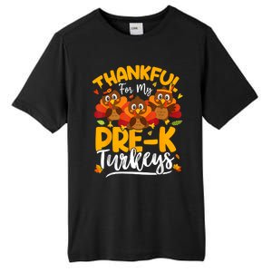 Thanksgiving Thankful My Prek Turkeys Pre K Teacher Student Tall Fusion ChromaSoft Performance T-Shirt