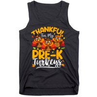 Thanksgiving Thankful My Prek Turkeys Pre K Teacher Student Tank Top