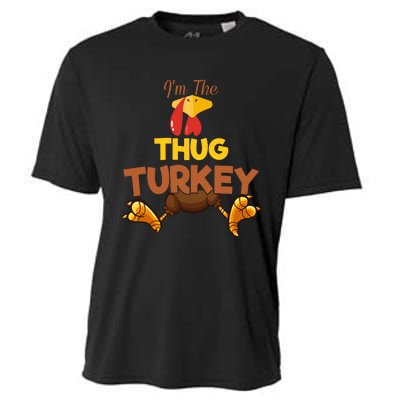 Thug Turkey Matching Family Group Thanksgiving Gifts  Cooling Performance Crew T-Shirt