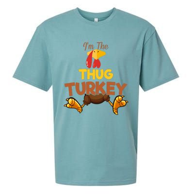 Thug Turkey Matching Family Group Thanksgiving Gifts  Sueded Cloud Jersey T-Shirt