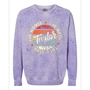 T.aylor The Myth The Legend First Name Taylor Colorblast Crewneck Sweatshirt