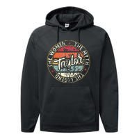 T.aylor The Myth The Legend First Name Taylor Performance Fleece Hoodie