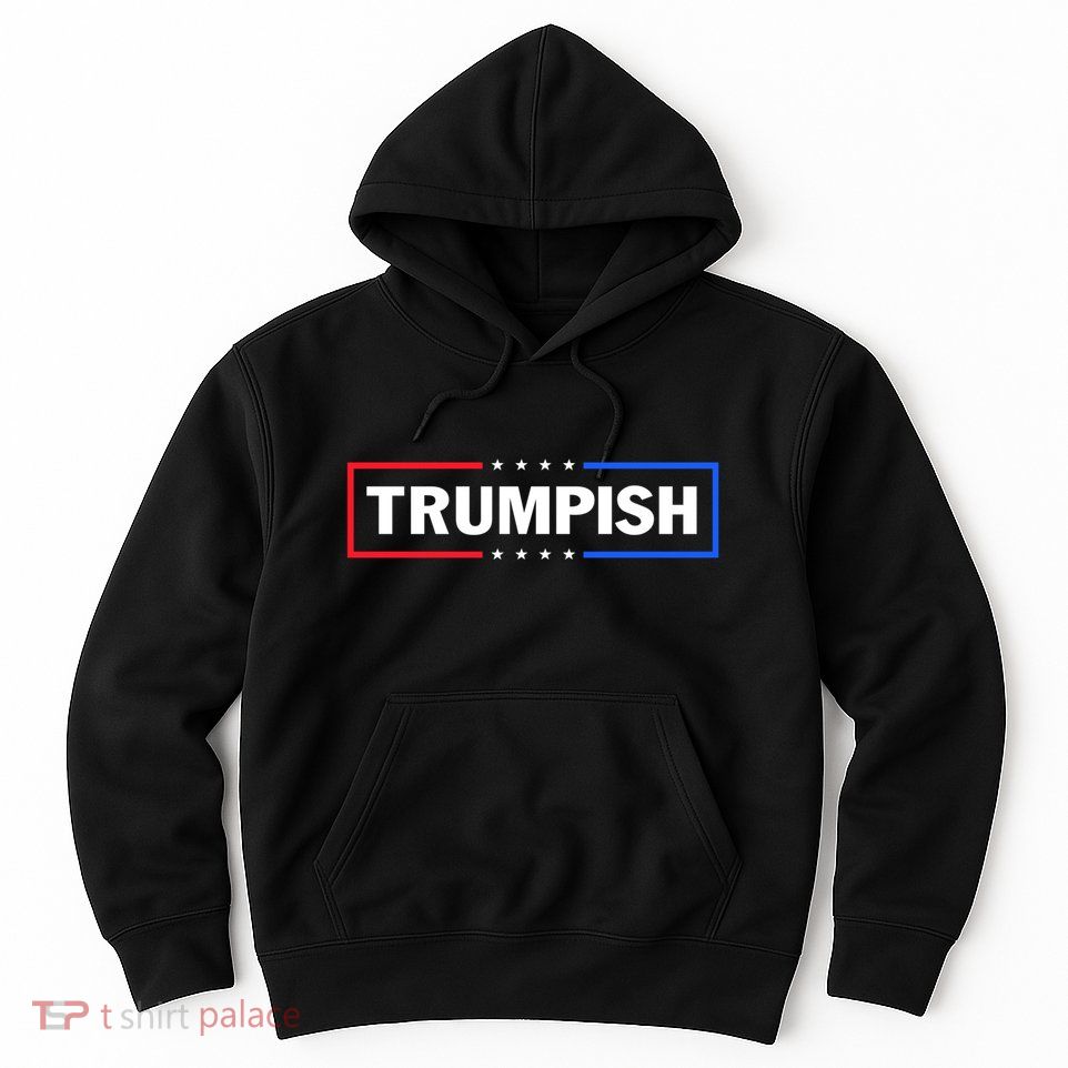 TRUMPISH Trump Mug Shot Hope Never Surrender Flag American Hoodie