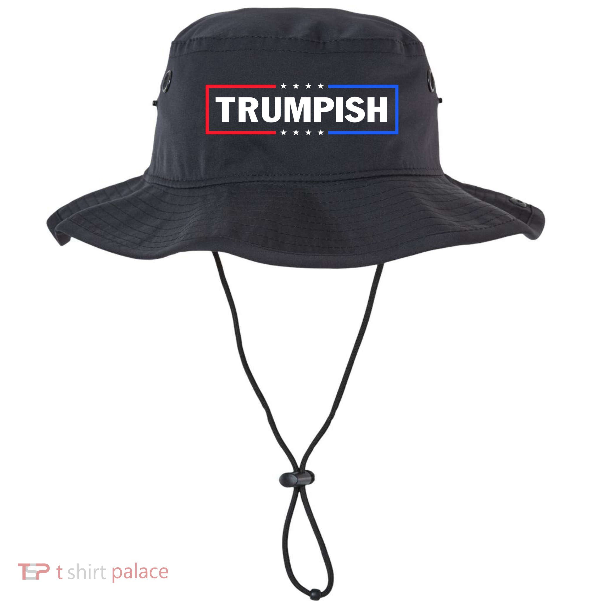 TRUMPISH Trump Mug Shot Hope Never Surrender Flag American Bucket Hat