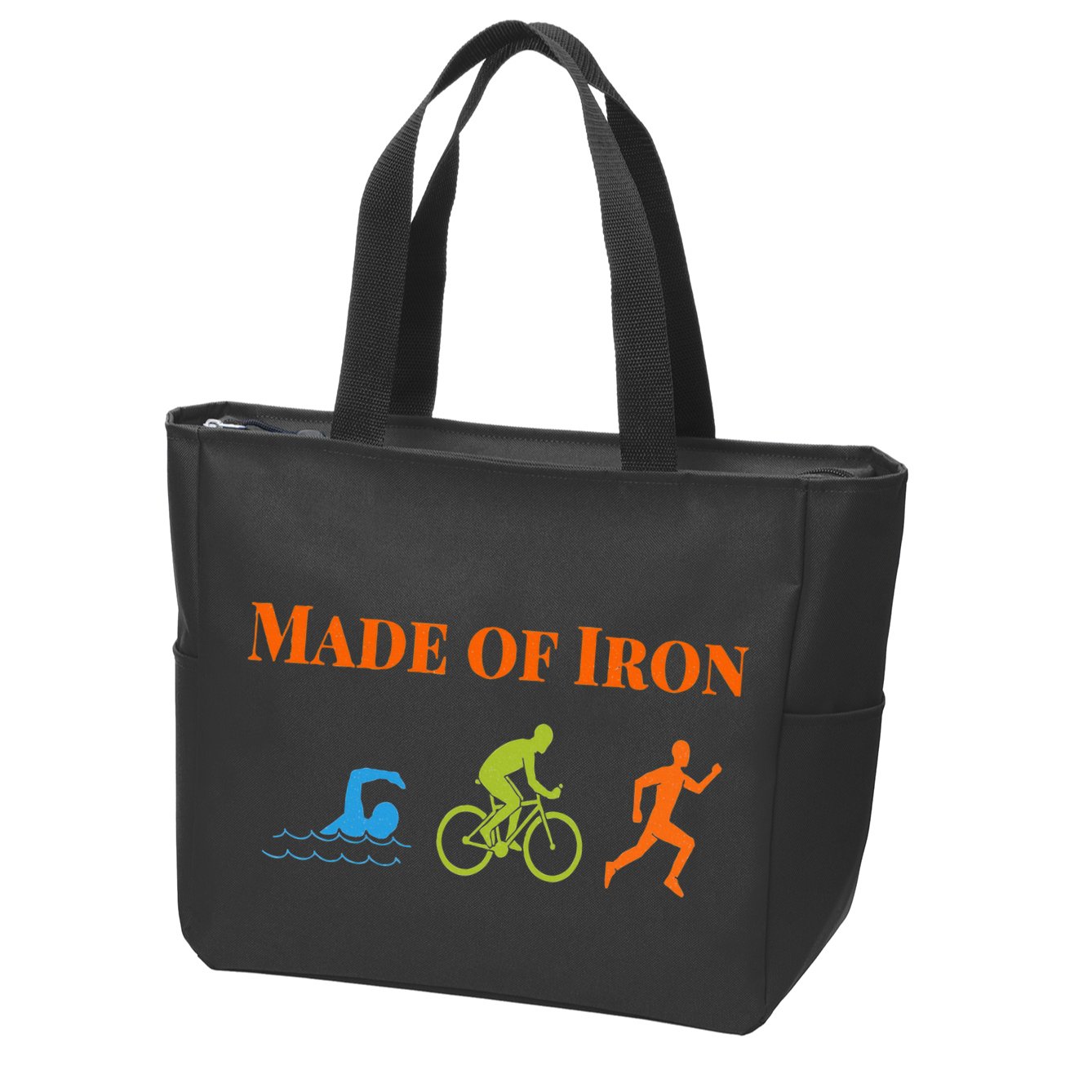 Triathalon Triathlete Made Of Iron Zip Tote Bag