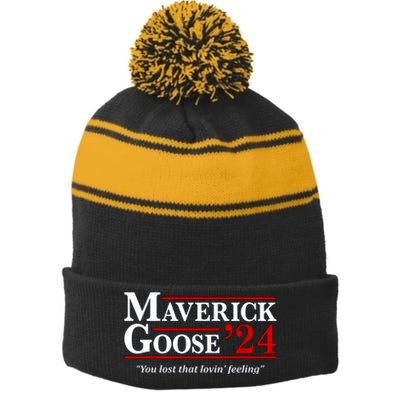 Talk To Me Goose Marverick Goose 2022 Stripe Pom Pom Beanie