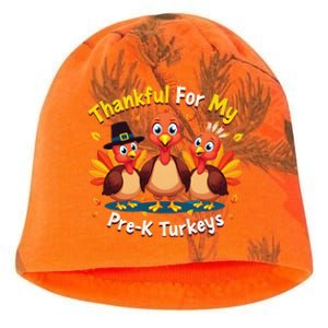 Thanksgiving Thankful My Prek Turkeys Teacher Student Kati - Camo Knit Beanie