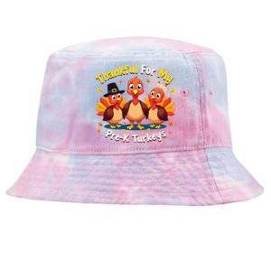 Thanksgiving Thankful My Prek Turkeys Teacher Student Tie-Dyed Bucket Hat