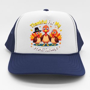 Thanksgiving Thankful My Prek Turkeys Teacher Student Trucker Hat