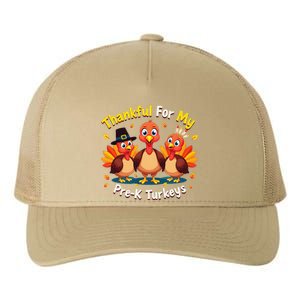 Thanksgiving Thankful My Prek Turkeys Teacher Student Yupoong Adult 5-Panel Trucker Hat