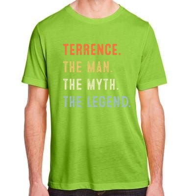 Terrence The Myth Legend Father’s Day Gift Papa Grandpa Funny Gift Adult ChromaSoft Performance T-Shirt