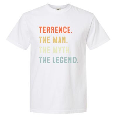 Terrence The Myth Legend Father’s Day Gift Papa Grandpa Funny Gift Garment-Dyed Heavyweight T-Shirt