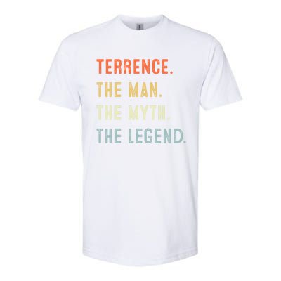 Terrence The Myth Legend Father’s Day Gift Papa Grandpa Funny Gift Softstyle CVC T-Shirt