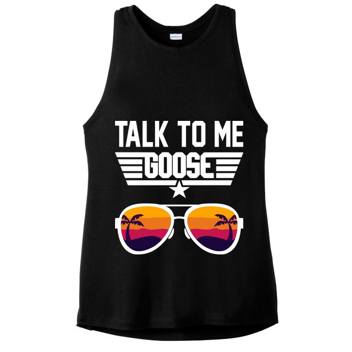 TALK TO ME GOOSE Sunglasses Hawaiian Trees Print Women T Shirt Summer Harajuku Ladies PosiCharge Tri-Blend Wicking Tank