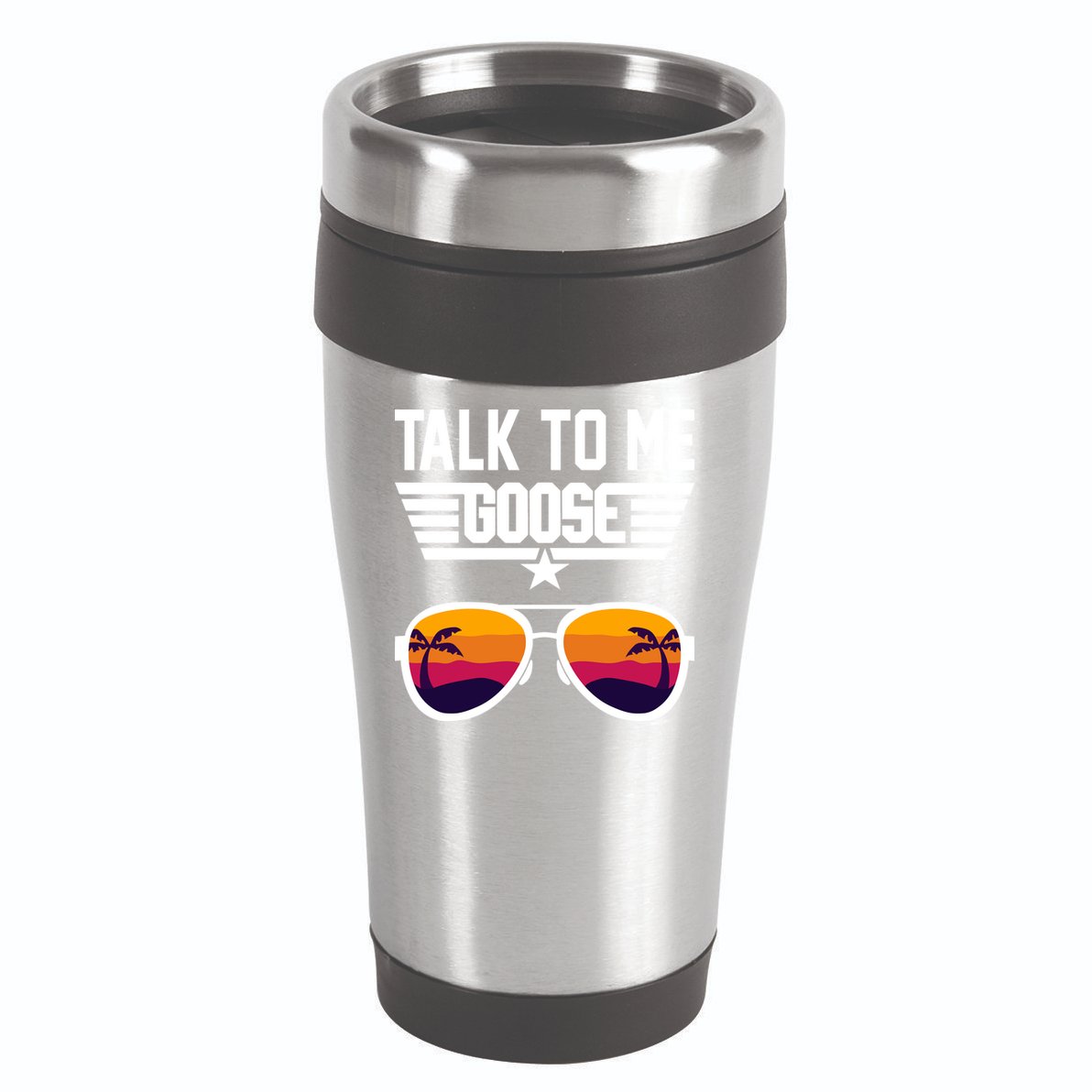 TALK TO ME GOOSE Sunglasses Hawaiian Trees Print Women T Shirt Summer Harajuku 16oz Travel Tumbler