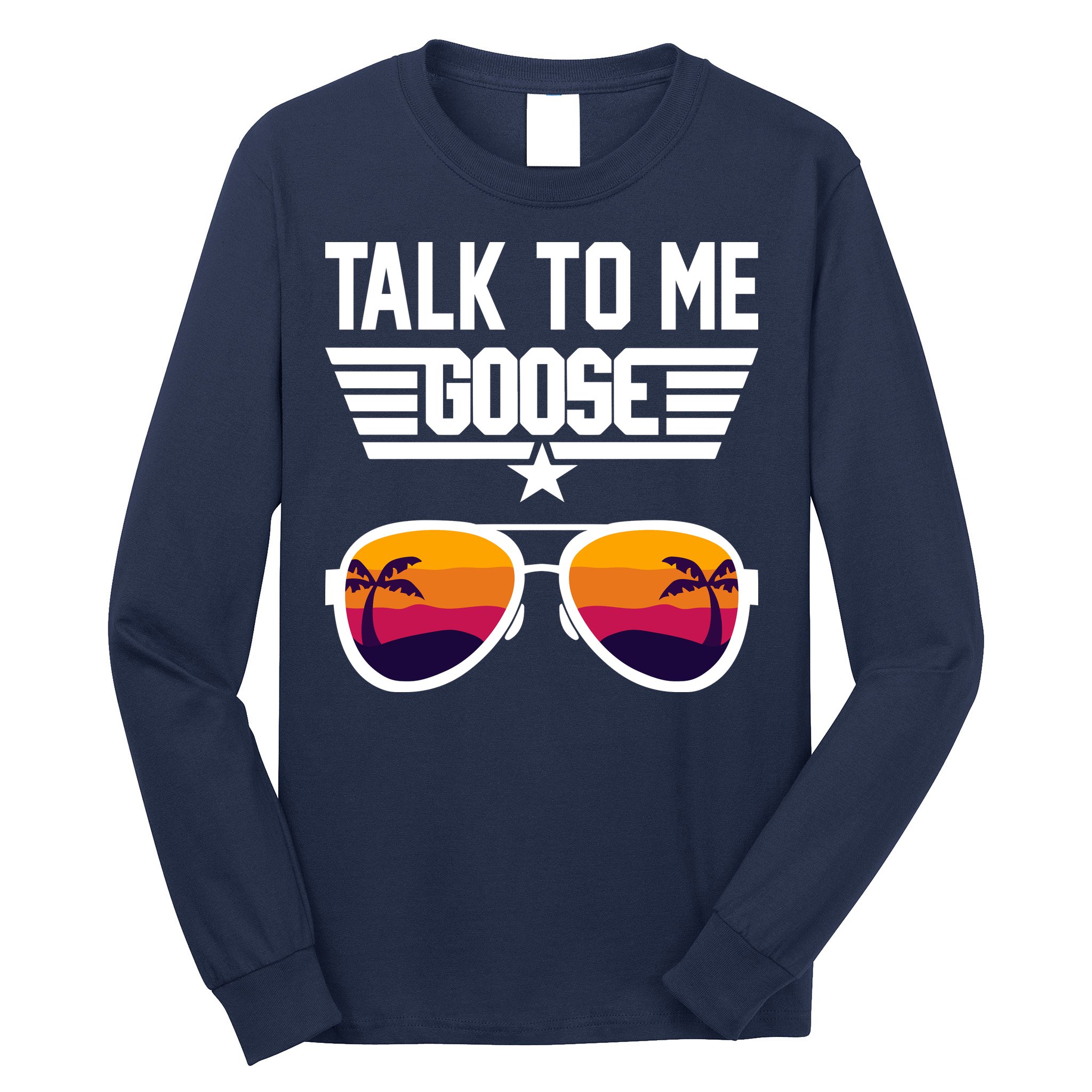 TALK TO ME GOOSE Sunglasses Hawaiian Trees Print Women T Shirt Summer Harajuku Long Sleeve Shirt