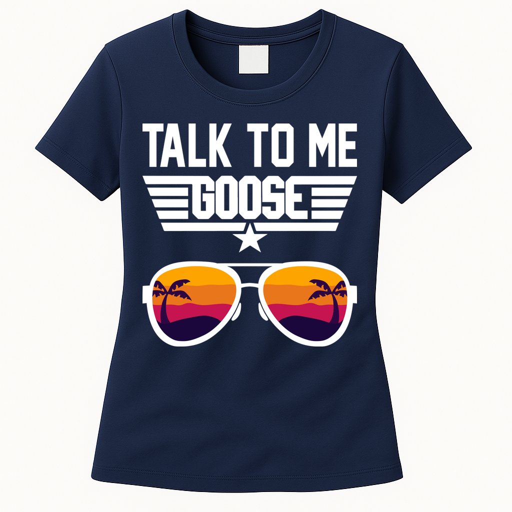 TALK TO ME GOOSE Sunglasses Hawaiian Trees Print Women T Shirt Summer Harajuku Womens T-Shirt