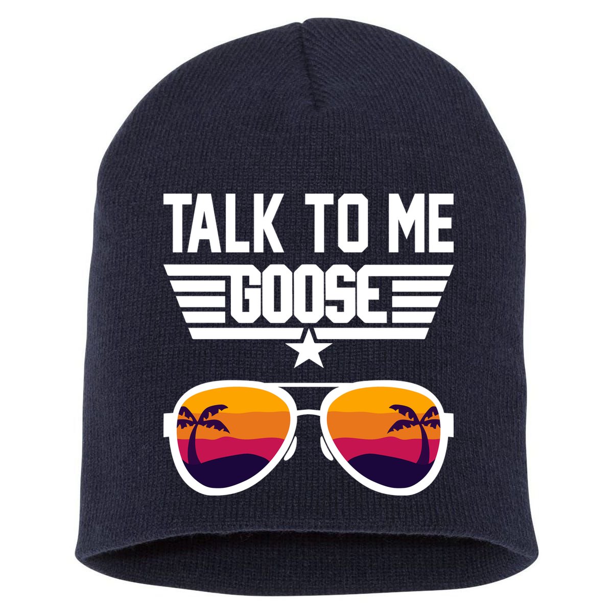 TALK TO ME GOOSE Sunglasses Hawaiian Trees Print Women T Shirt Summer Harajuku Short Acrylic Beanie