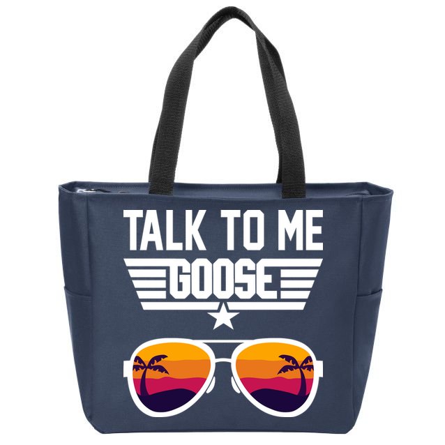 TALK TO ME GOOSE Sunglasses Hawaiian Trees Print Women T Shirt Summer Harajuku Zip Tote Bag