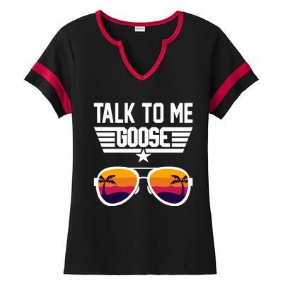 TALK TO ME GOOSE Sunglasses Hawaiian Trees Women T Summer Harajuku Ladies Halftime Notch Neck Tee