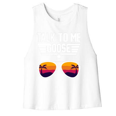 TALK TO ME GOOSE Sunglasses Hawaiian Trees Women T Summer Harajuku Women's Racerback Cropped Tank