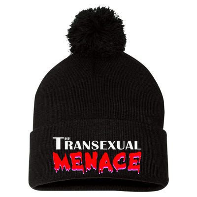 The Transexual Menace Funny Lgbt Pride Pom Pom 12in Knit Beanie