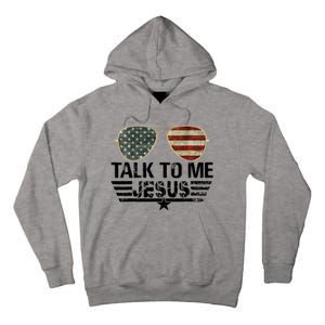 Talk To Me Jesus Glasses Usa Flag Tall Hoodie