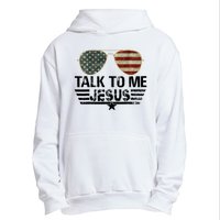 Talk To Me Jesus Glasses Usa Flag Urban Pullover Hoodie