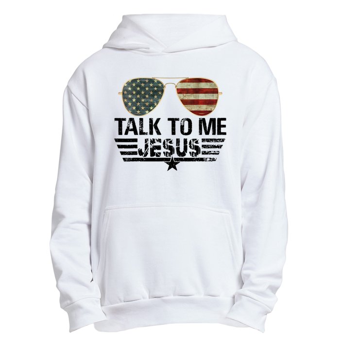 Talk To Me Jesus Glasses Usa Flag Urban Pullover Hoodie