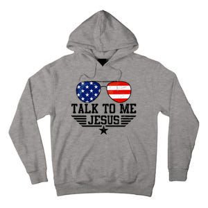 Talk To Me Jesus Glasses Usa Flag Tall Hoodie