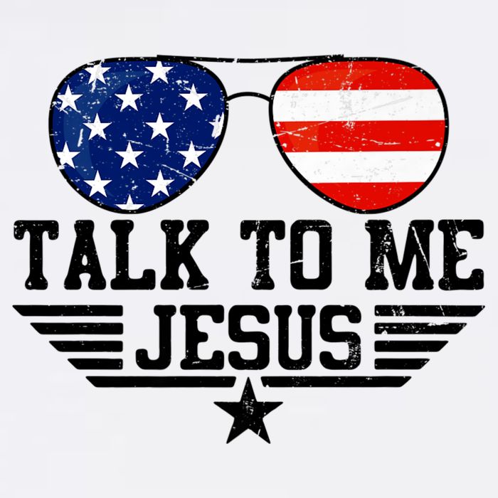 Talk To Me Jesus Glasses Usa Flag Tall T-Shirt