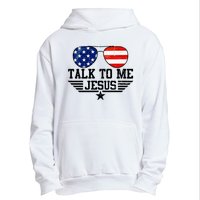 Talk To Me Jesus Glasses Usa Flag Urban Pullover Hoodie