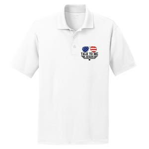 Talk To Me Jesus Glasses Usa Flag PosiCharge RacerMesh Polo