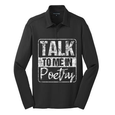 Talk To Me In Poetry Poet Literature Poem Writing Silk Touch Performance Long Sleeve Polo