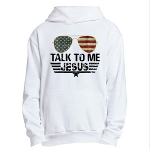 Talk To Me Jesus Glasses US Flag Urban Pullover Hoodie