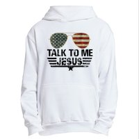 Talk To Me Jesus Glasses US Flag Urban Pullover Hoodie