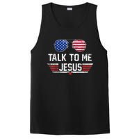 Talk To Me Jesus Glasses US Flag PosiCharge Competitor Tank