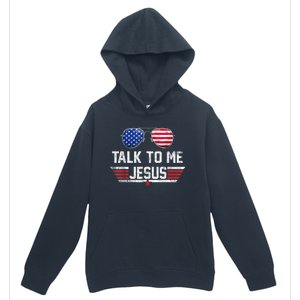 Talk To Me Jesus Glasses US Flag Urban Pullover Hoodie