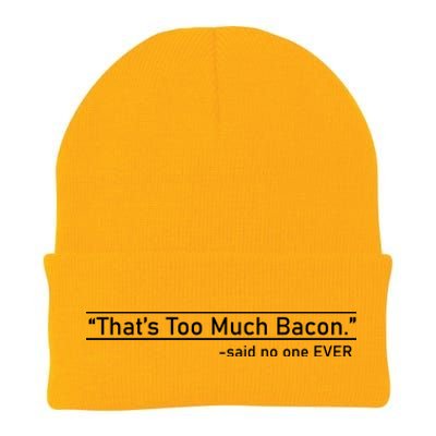 That's Too Much Bacon Said No One Ever Knit Cap Winter Beanie