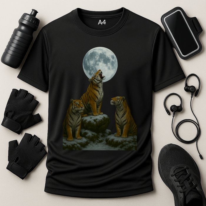 Three Tigers Moon Cooling Performance Crew T-Shirt