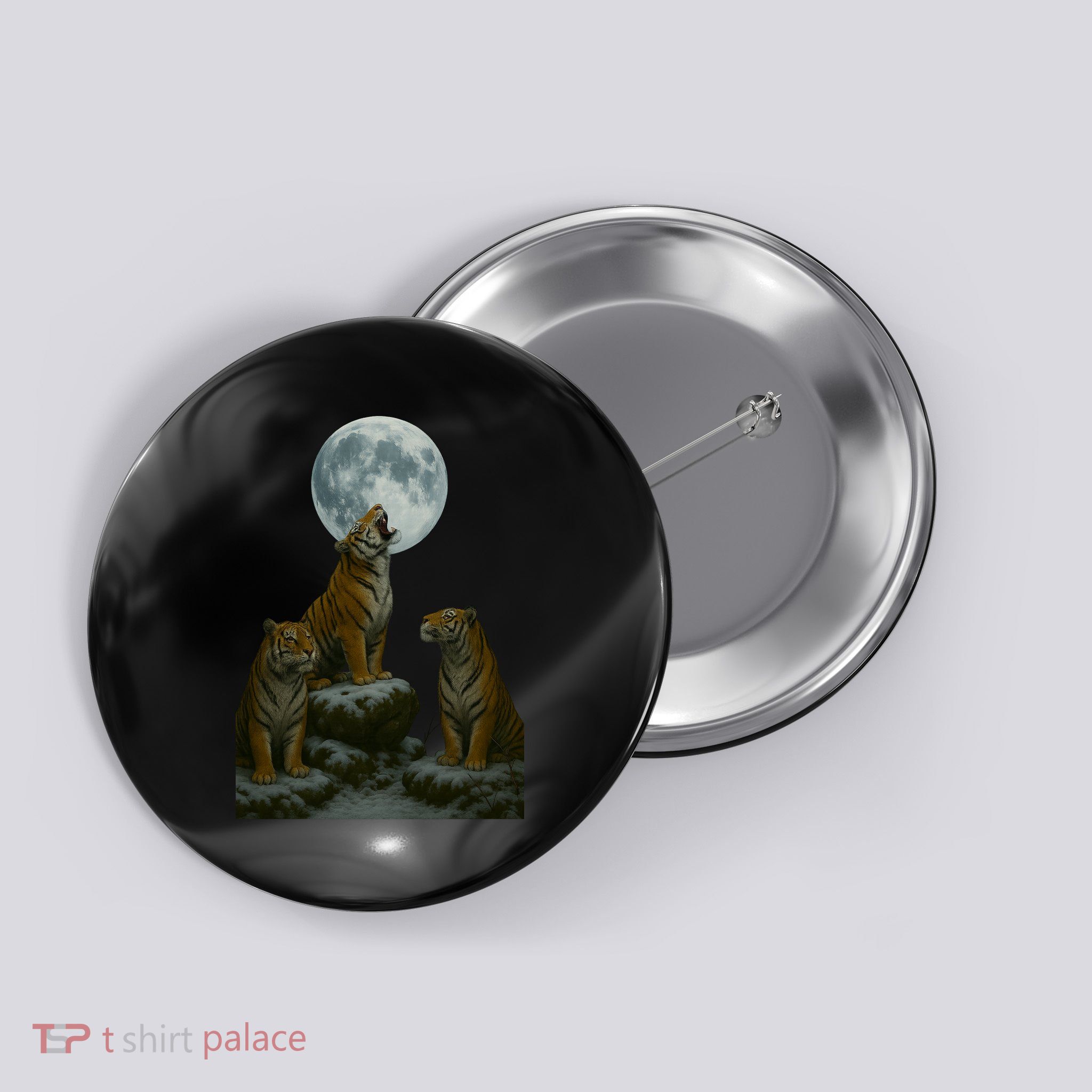 Three Tigers Moon Button