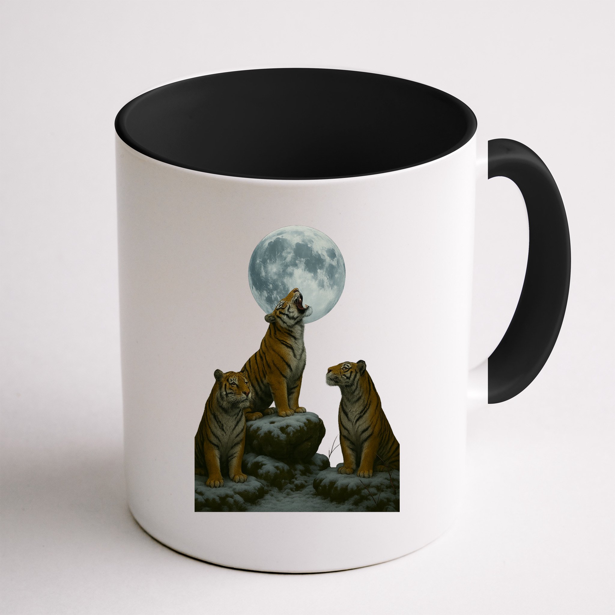 Three Tigers Moon Mug