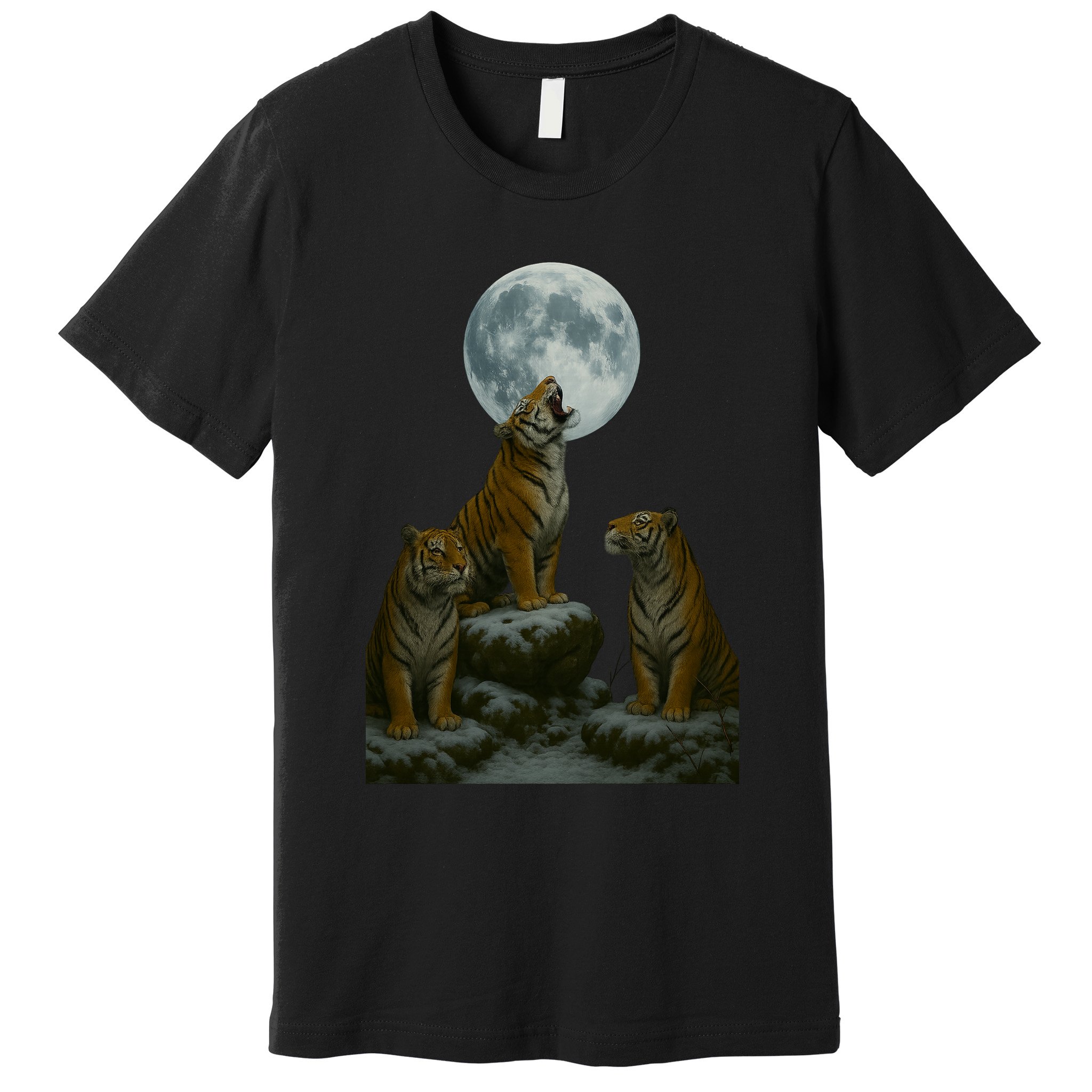 Three Tigers Moon Premium T-Shirt