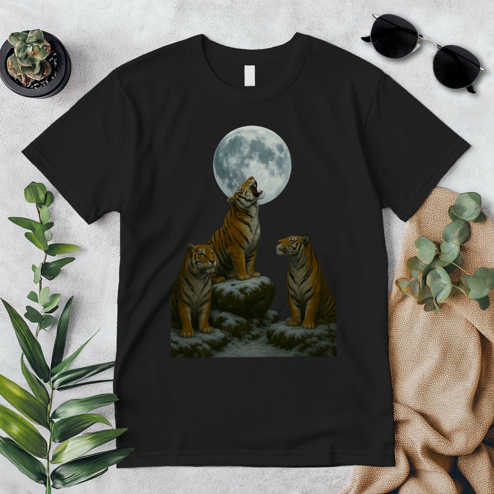 Three Tigers Moon Premium T-Shirt