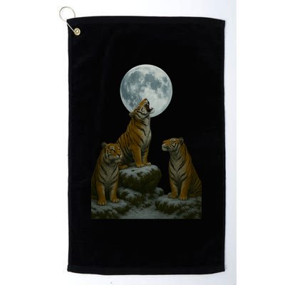 Three Tigers Moon Golf Towel