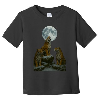 Three Tigers Moon Toddler T-Shirt