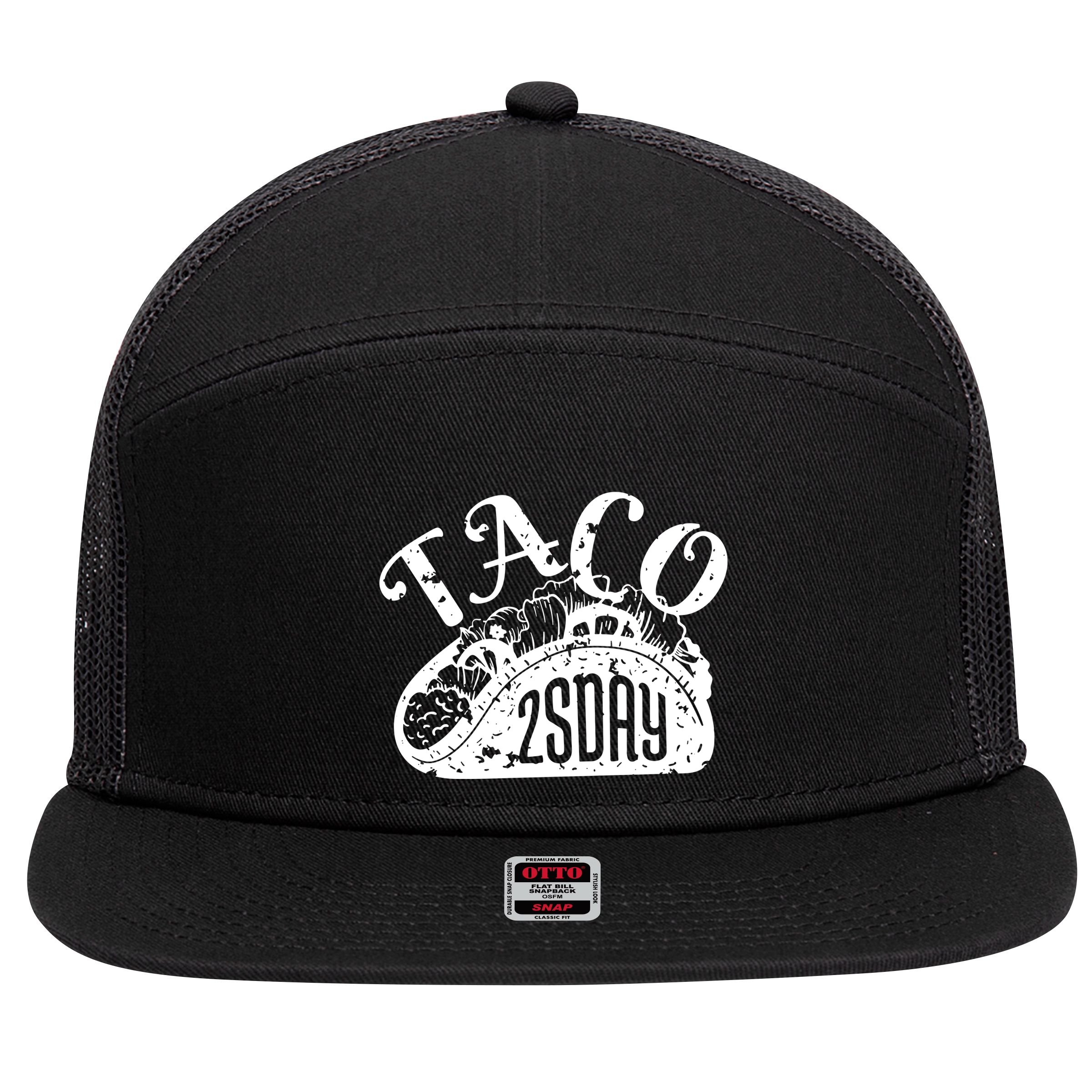 Taco Tuesday Mexican 7 Panel Mesh Trucker Snapback Hat