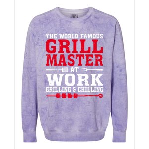 The The Myth The Grill Master Grillmaster Bbq Gift Colorblast Crewneck Sweatshirt